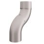 Lindab Steel One-Piece Downpipe Offset - 75mm Silver Metallic