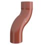 Lindab Steel One-Piece Downpipe Offset - 75mm Tile Red