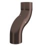 Lindab Steel One-Piece Downpipe Offset - 87mm Coffee Brown