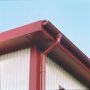 Lindab Steel One-Piece Downpipe Offset - 87mm Dark Red