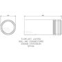 FloPlast Pan Connector Extension -  White