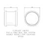 FloPlast Ring Seal Soil Coupling Double Socket - 110mm Black