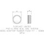 FloPlast Ring Seal Soil Rubber Boss Adaptor - 50mm Black - Pack of 2