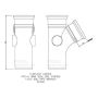FloPlast Ring Seal Soil Branch Single Socket - 112.5 Degree x 110mm Black - Pack of 2