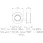 FloPlast Solvent Weld Soil Boss Adaptor - 32mm Grey