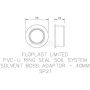 FloPlast Solvent Weld Soil Boss Adaptor - 40mm Grey