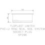 FloPlast Ring Seal Soil Socket Plug - 110mm Black