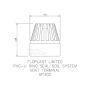 FloPlast Ring Seal Soil Vent Terminal - 110mm Black