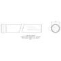 FloPlast Ring Seal Soil Pipe Single Socket - 110mm x 3mtr White