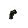 FloPlast Ring Seal Soil Adjustable Bend Double Socket - 0-90 Degree x 110mm Black