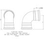 FloPlast Ring Seal Soil Bend Double Socket - 92.5 Degree x 110mm Black