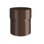 Lindab Steel Downpipe Connector - 100mm Brown