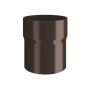 Lindab Steel Downpipe Connector - 100mm Coffee Brown