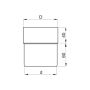 Lindab Steel Downpipe Connector - 120mm Black