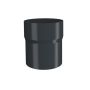 Lindab Steel Downpipe Connector - 87mm Anthracite Grey