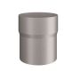 Lindab Steel Downpipe Connector - 87mm Silver Metallic