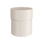 Lindab Steel Downpipe Connector - 87mm Antique White