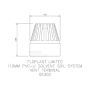 FloPlast Solvent Weld Soil Vent Terminal - 110mm Olive Grey