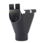 Galeco Steel Gutter Running Outlet - 120mm Black