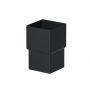 Galeco Square Steel Hopper & Downpipe Kit Black - 80mm Diameter