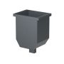 Galeco Steel Round Hopper & Downpipe Kit Graphite Grey - 87mm Diameter