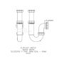 FloPlast Telescopic Adjustable Height P Trap - 40mm White