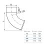 Lindab Steel Downpipe Shoe - 100mm Matte Black