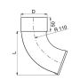 Lindab Steel Downpipe Shoe - 120mm Tile Red