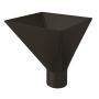 Lindab Steel Large Water Hopper - 100mm Black
