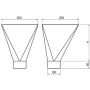 Lindab Steel Large Water Hopper - 75mm Matte Black