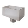 Lindab Steel Large Rectangular Water Hopper - 100mm Silver Metallic