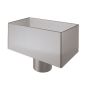 Lindab Magestic Steel Large Rectangular Water Hopper - 75mm Galvanised