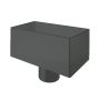 Lindab Steel Large Rectangular Water Hopper - 87mm Anthracite Grey