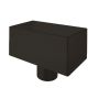 Lindab Steel Medium Rectangular Water Hopper - 75mm Black
