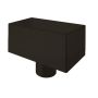 Lindab Steel Medium Rectangular Water Hopper - 87mm Coffee Brown