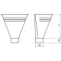 Lindab Steel Half Round Water Hopper - 100mm Anthracite Metallic