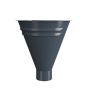 Lindab Steel Half Round Water Hopper - 87mm Anthracite Grey