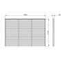 Pressure Treated Contemporary Double Slatted Fence Panel - 1800mm x 1800mm