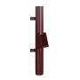 Lindab Steel Vandal Reinforced Pipe with Leaf Trap - 102mm x 0.85mtr Dark Red
