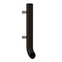 Lindab Steel Vandal Reinforced Pipe with Shoe - 102mm x 0.85mtr Matte Black