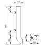 Lindab Steel Vandal Reinforced Pipe with Shoe - 102mm x 0.85mtr Matte Black