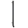 Lindab Steel Vandal Reinforced Pipe with Shoe - 102mm x 2m Graphite