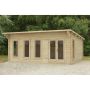 Wolverley Log Cabin - 24kg Polyester Felt Plus Underlay Double Glazed - 6000mm x 4000mm