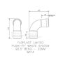 FloPlast Push Fit Waste Bend Swept - 92.5 Degree x 32mm Black