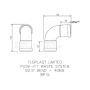 FloPlast Push Fit Waste Bend Swept - 92.5 Degree x 40mm Black