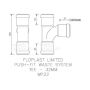 FloPlast Push Fit Waste Tee - 32mm Grey