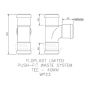FloPlast Push Fit Waste Tee - 40mm Grey