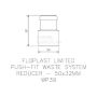 FloPlast Push Fit Waste Reducer - 50mm x 32mm Grey