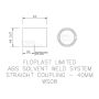 FloPlast Solvent Weld Waste Coupling - 40mm Black