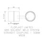 FloPlast Solvent Weld Waste Coupling - 50mm Black